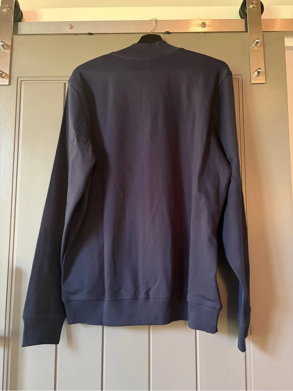 Banana Republic Men’s Luxe Touch Bomber Medium TALL Navy Blue